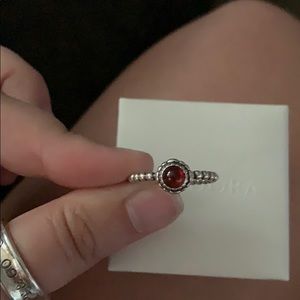 pandora garnet ring